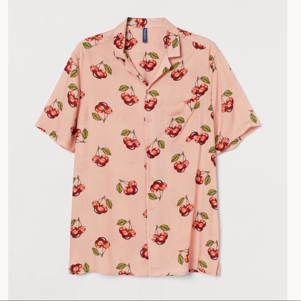 H&M cherry button up